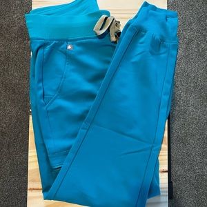 Like New Teal Figs Zamora Jogger Scrub Pants size XS - Rare Color!